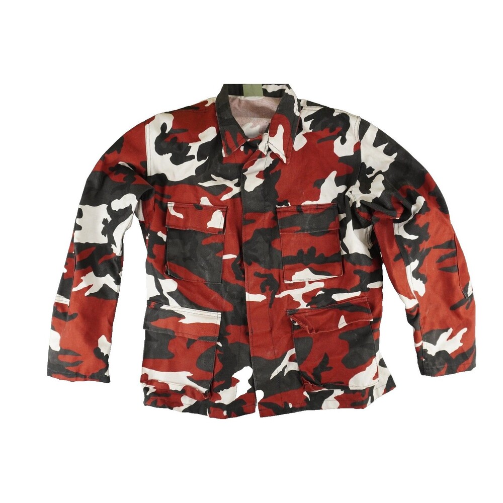 Rothco Red Urban Camo BDU Shirt Jacket Mens Medium Regular Military Style Coat